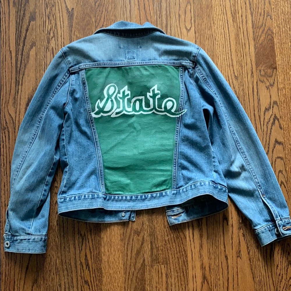 MICHIGAN STATE HAND PAINTED DENIM JACKET